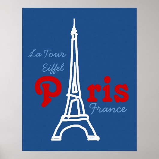 Eiffelturm Paris Poster (Vorne)
