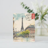 Eiffelturm Paris Postkarte (Stehend Vorderseite)