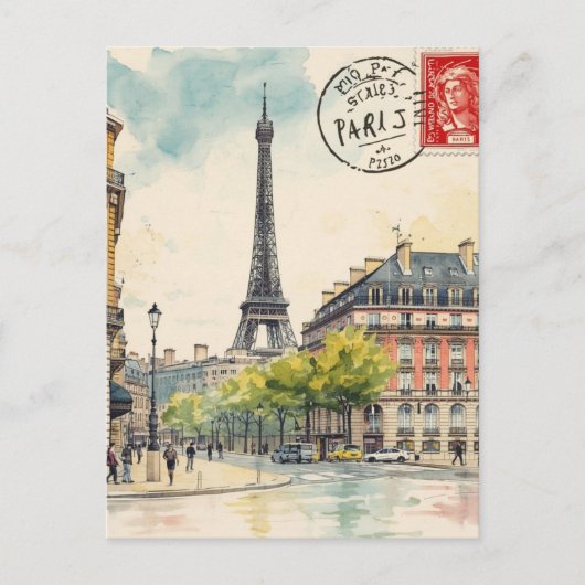 Eiffelturm Paris Postkarte (Vorderseite)