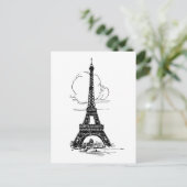 Eiffelturm Paris Postkarte (Stehend Vorderseite)