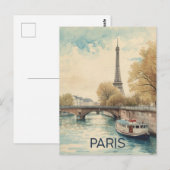 Eiffelturm Paris Postkarte (Vorne/Hinten)