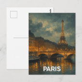 Eiffelturm Paris Postkarte (Vorne/Hinten)