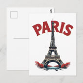 Eiffelturm, Paris Postkarte (Vorne/Hinten)