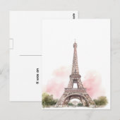 Eiffelturm Paris Postkarte (Vorne/Hinten)