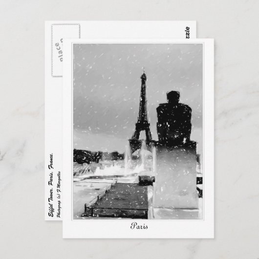 Eiffelturm, Paris Postkarte (Vorne/Hinten)