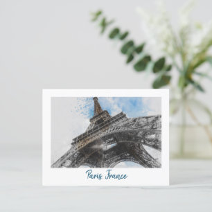 Eiffelturm Paris Postkarte – Vintage Retro Reise
