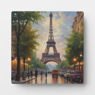 Eiffelturm Paris Reise Vintage Retro Kunst Fotoplatte