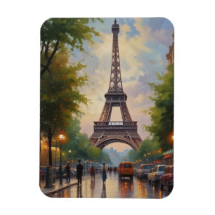 Eiffelturm Paris Reise Vintage Retro Kunst Magnet