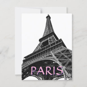 Eiffelturm Paris Reise Vintage Retro Kunst Postkarte
