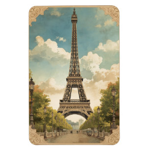 Eiffelturm Paris Reise Vintage-Stil Retro-Kunst Magnet