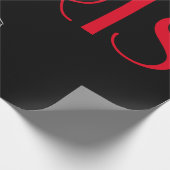 Eiffelturm Paris Reisen Schwarz-weißer Roter Pop K Geschenkpapier (Ecke)