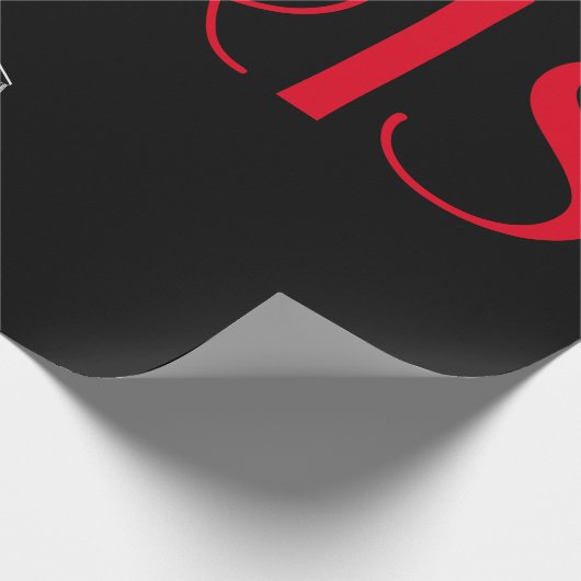 Eiffelturm Paris Reisen Schwarz-weißer Roter Pop K Geschenkpapier (Ecke)