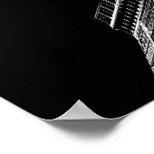 Eiffelturm Paris Reisen Schwarz-weißer Roter Pop K Poster (Ecke)