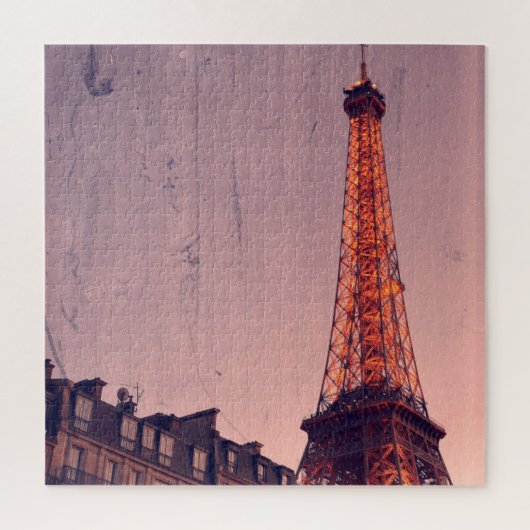 Eiffelturm - Paris Retro Style - 20x20 -676 Stk. Puzzle (Vertikal)