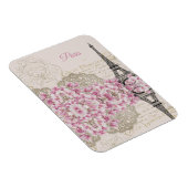 Eiffelturm, Paris Rosa Magnolia Magnet (Rechte Seite)