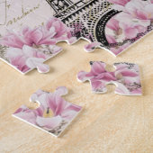 Eiffelturm, Paris Rosa Magnolia Puzzle (Seite)