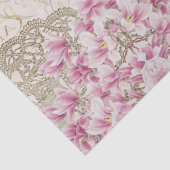 Eiffelturm, Paris Rosa Magnolia Seidenpapier (Detail)