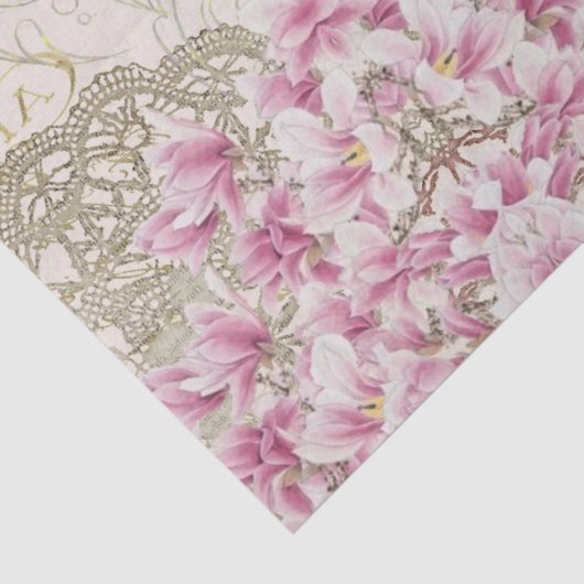 Eiffelturm, Paris Rosa Magnolia Seidenpapier (Detail)