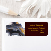 Eiffelturm, Paris, Rücksendeadressen-Aufkleber (Insitu)