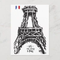 *~* Eiffelturm Paris Schwarze Kontur Weiß