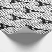 Eiffelturm Paris Schwarzweiss Geschenkpapier (Ecke)