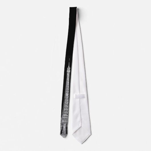 Eiffelturm Paris Stadtbild Krawatte Männer (Rückseite)