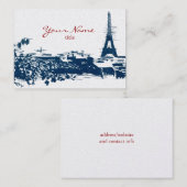 Eiffelturm-Paris-Stadtbild-Skizze-mollige Karten (Vorne/Hinten)