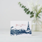 Eiffelturm-Paris-Stadtbild-Skizze-mollige Karten (Stehend Vorderseite)