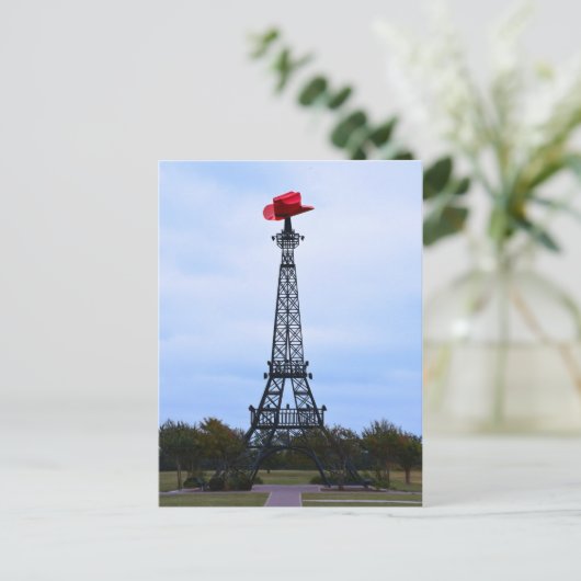 Eiffelturm, Paris, Texas Postkarte (Stehend Vorderseite)