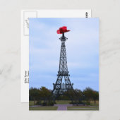 Eiffelturm, Paris, Texas Postkarte (Vorne/Hinten)