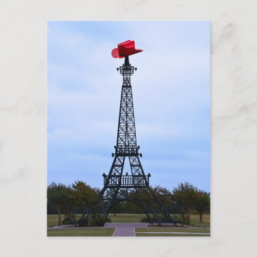 Eiffelturm, Paris, Texas Postkarte (Vorderseite)