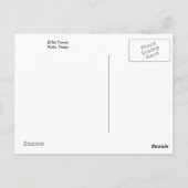 Eiffelturm, Paris, Texas Postkarte (Rückseite)