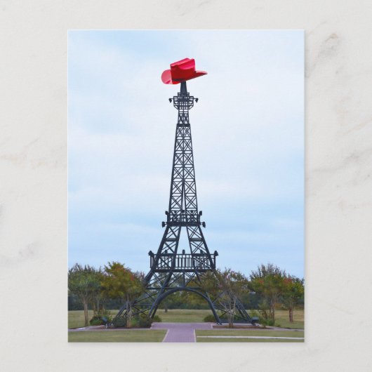 Eiffelturm, Paris, Texas Postkarte (Vorderseite)