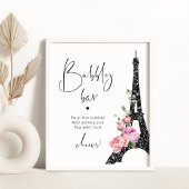Eiffelturm paris Thema Bubbly Bar Brautparty Poster