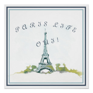 Eiffelturm Paris Tinte und Aquarell Paris Life Poster