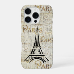 Eiffelturm Paris Vintage-Postkartendesign iPhone 16 Pro Hülle