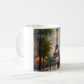 Eiffelturm Paris Vintage Retro Art Kaffeetasse (Vorderseite Links)