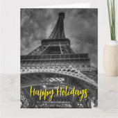 Eiffelturm Paris Vintage Retro Art Karte (Vorderseite)