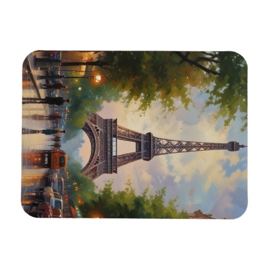 Eiffelturm Paris Vintage Retro Art Magnet (Horizontal)