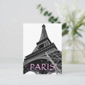 Eiffelturm Paris Vintage Retro Art Postkarte (Stehend Vorderseite)
