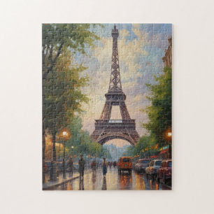 Eiffelturm Paris Vintage Retro Art Puzzle