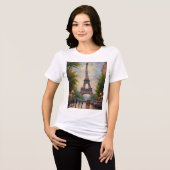 Eiffelturm Paris Vintage Retro Art Tri-Blend Shirt (Vorderseite voll)