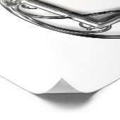 Eiffelturm Paris Wasserfarben Viktorianische Grenz Poster (Ecke)