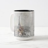 Eiffelturm Paris Zwei-Tone-Kaffee-Tasse - Frankrei Zweifarbige Tasse (Vorderseite Links)