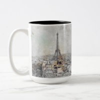 Eiffelturm Paris Zwei-Tone-Kaffee-Tasse - Frankrei
