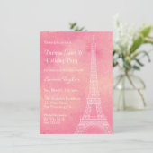 Eiffelturm Pariser Geburtstagsparty Einladung (Stehend Vorderseite)