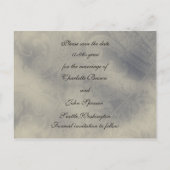 Eiffelturm Pariser Hochzeit Retten Sie das Datum Ankündigungspostkarte (Rückseite)