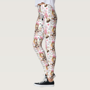 Eiffelturm Pariser Mädchen Paris Blume Rosa Herz Leggings