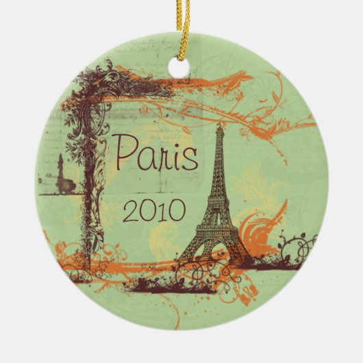 Eiffelturm Pariser Ornament (Vorne)