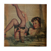 eiffelturm parisian girtro fashionista fliese (Vorderseite)